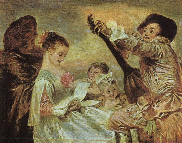 Jean-Antoine Watteau The Music Lesson china oil painting image